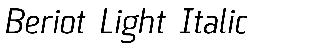Beriot Light Italic